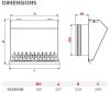 AwentapPRO INOX VCSM160 beszívó oldali fém fali rács, rovarhálóval INOX